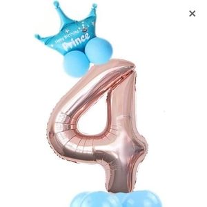 4th Birthday Prince Balloons NEW